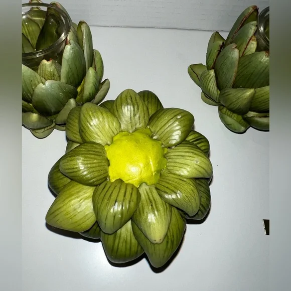 New Artichoke Candle Holder Set of 3 - Picture 6 of 6